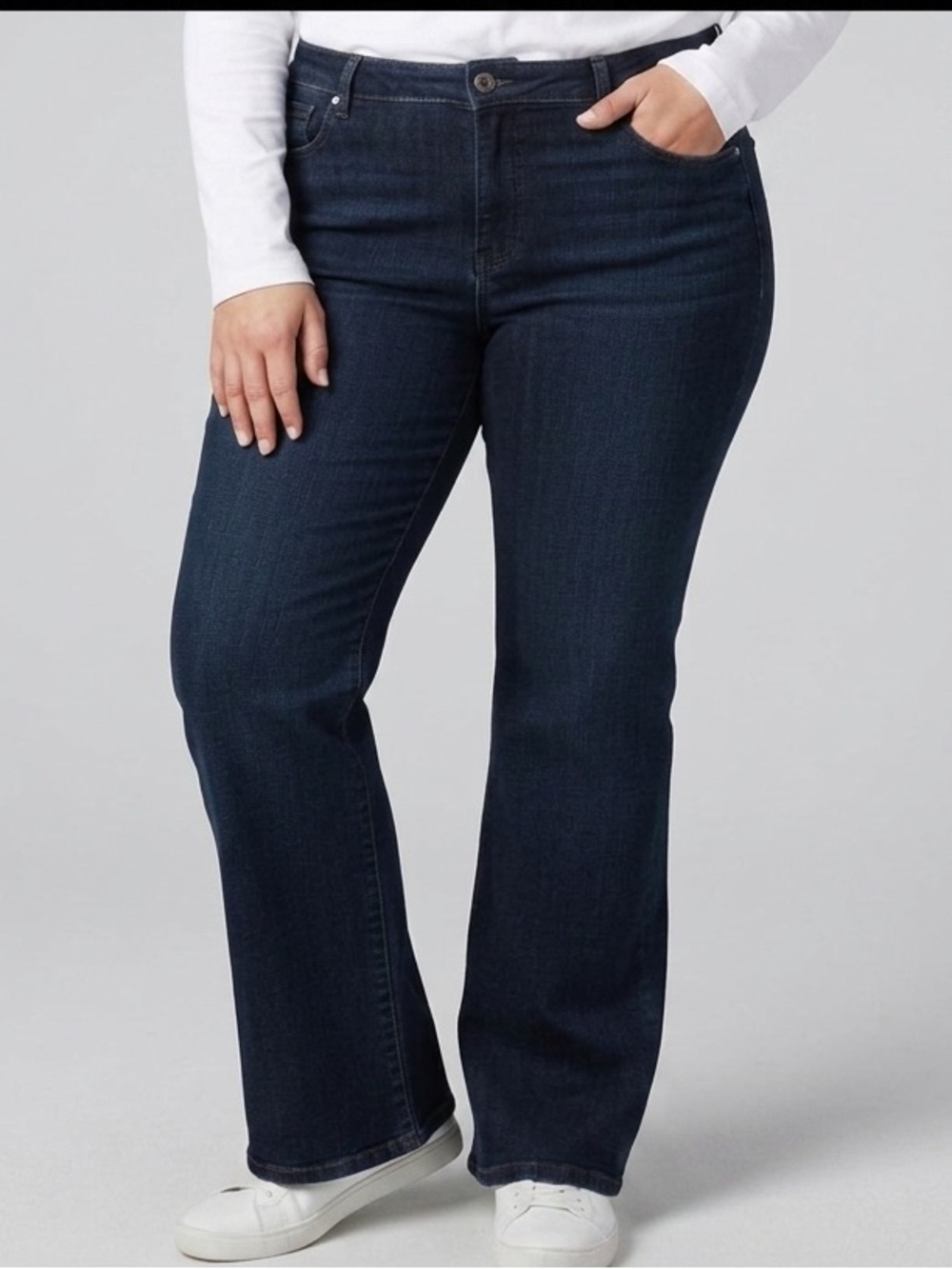 Together Dark Wash Crystal Accents Jeans 22W